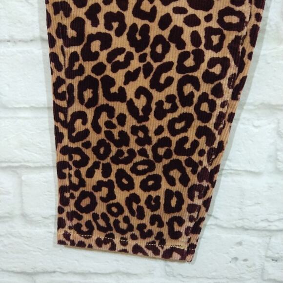 O Ann Taylor Brown Cheetah Animal Print Highest Rise Skinny Corduroy Pants NWT 2 - Picture 4 of 10